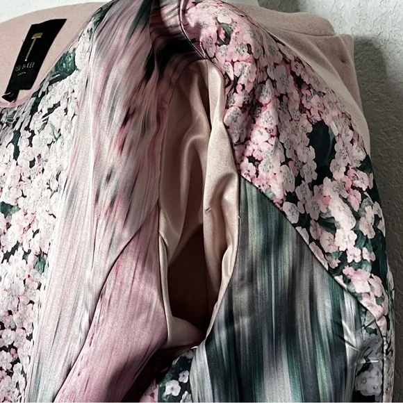 Ted Baker Touch of Cashmere Wool Blend Blazer Sz 3 Luxury European Chic Designer - Picture 14 of 16